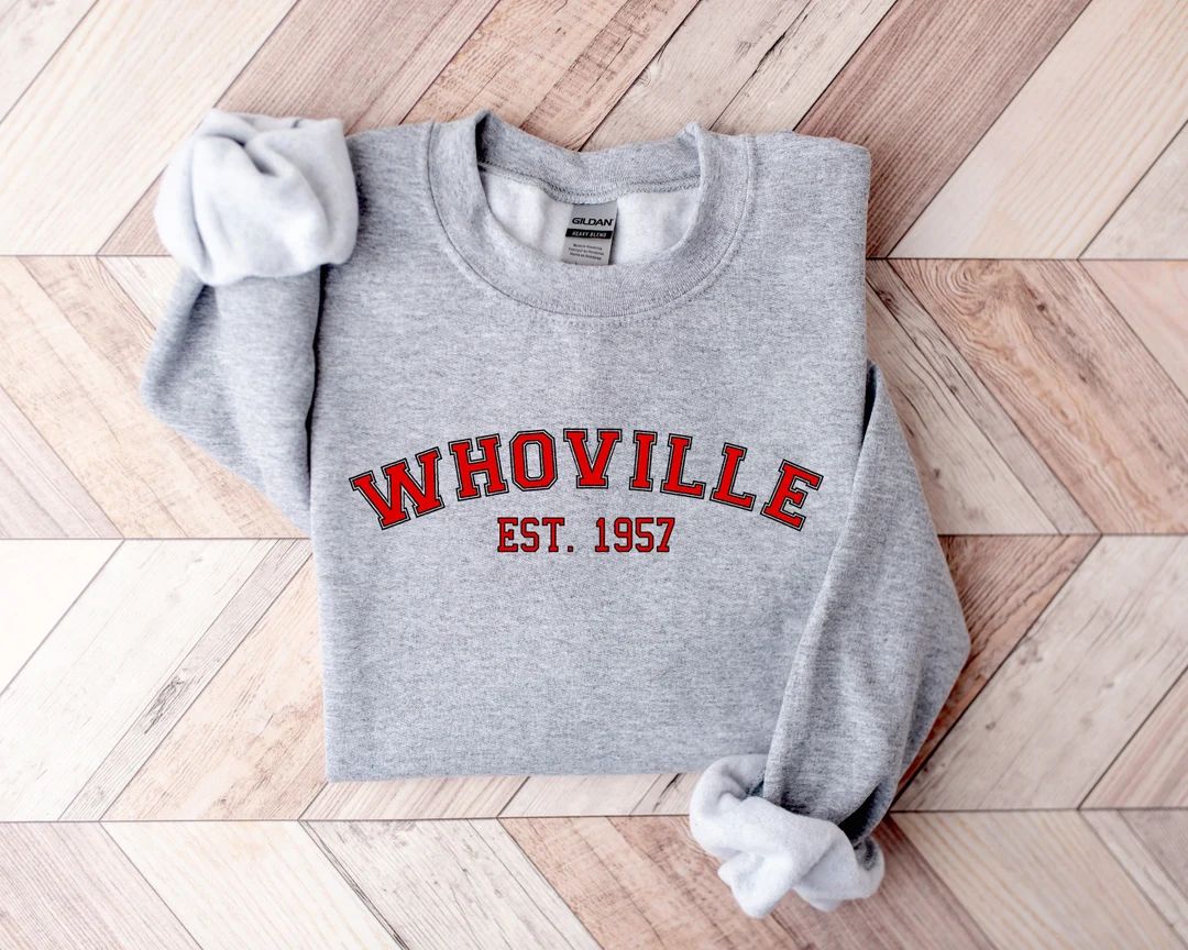 Whoville Sweatshirt, Whoville University Shirt, Christmas Sweater, Christmas Sweatshirt, Christma... | Etsy (US)