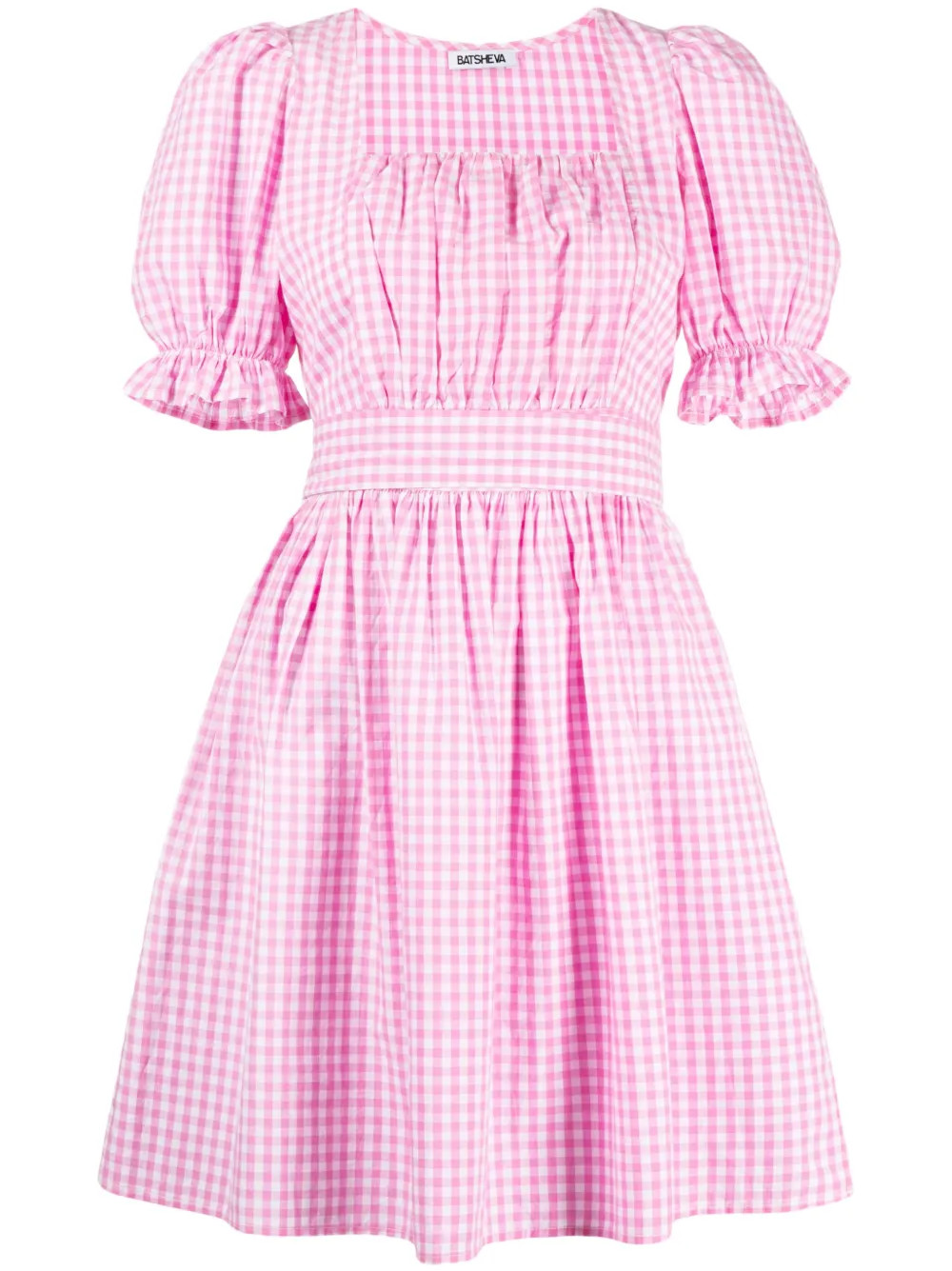 gingham check-pattern cotton dress | Farfetch Global