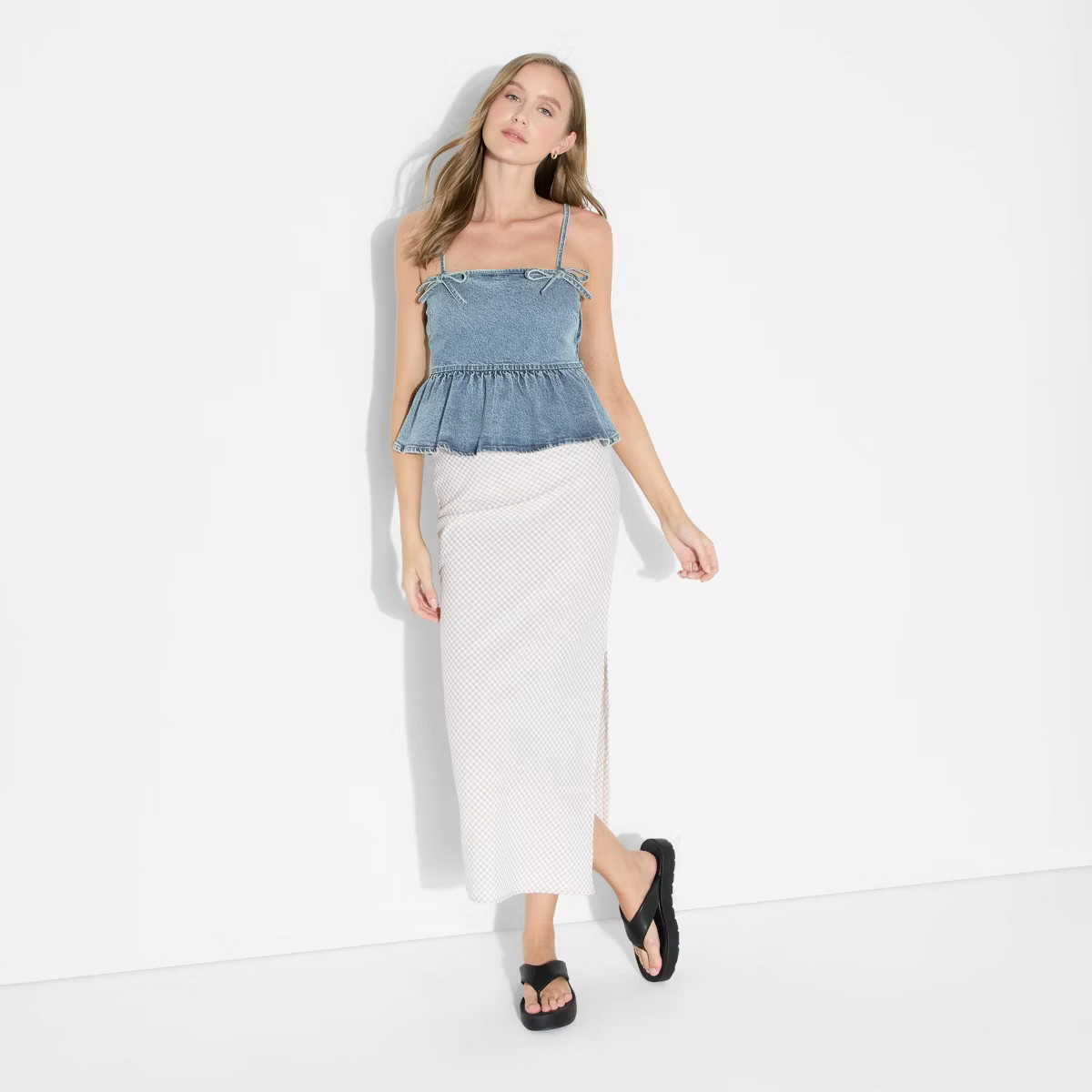 Women's Denim Peplum Tank Top - Wild Fable™ | Target