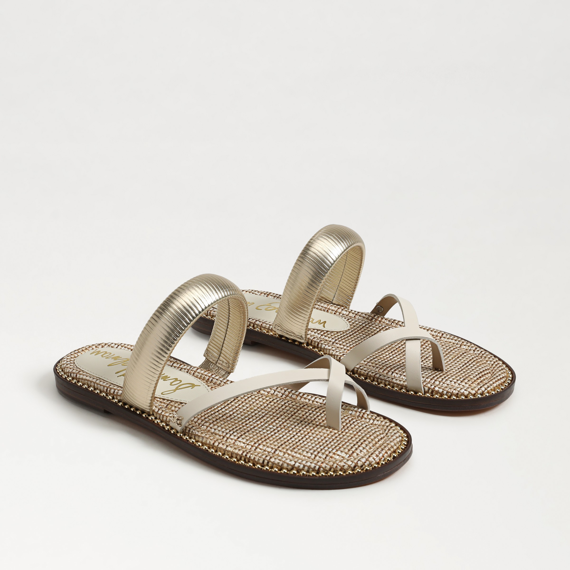 Sam Edelman Tillie Strappy Slide Sandal Modern Ivory Leather | Sam Edelman