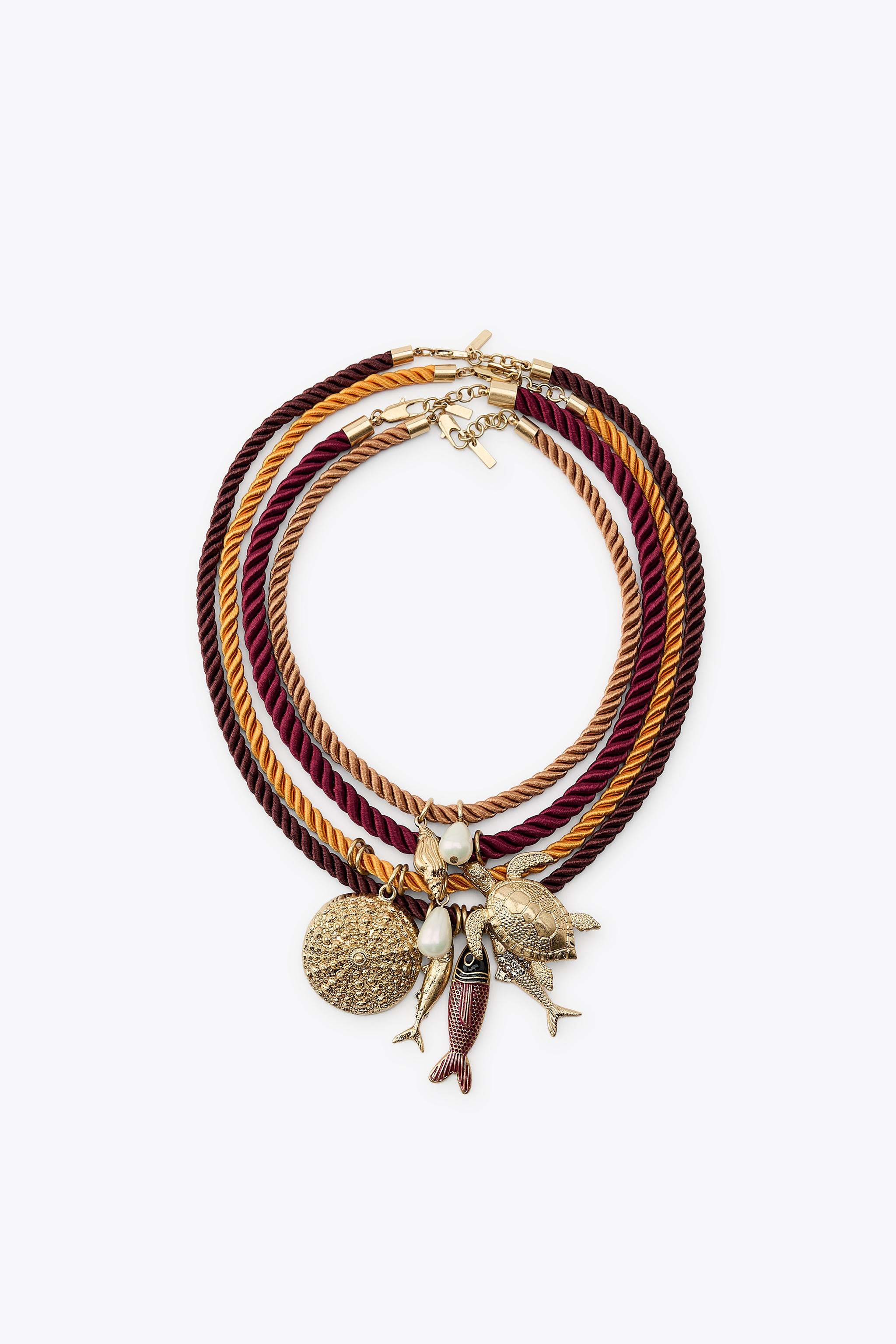 PACK OF 4 ROPE NECKLACES WITH NAUTICAL CHARMS | Zara US