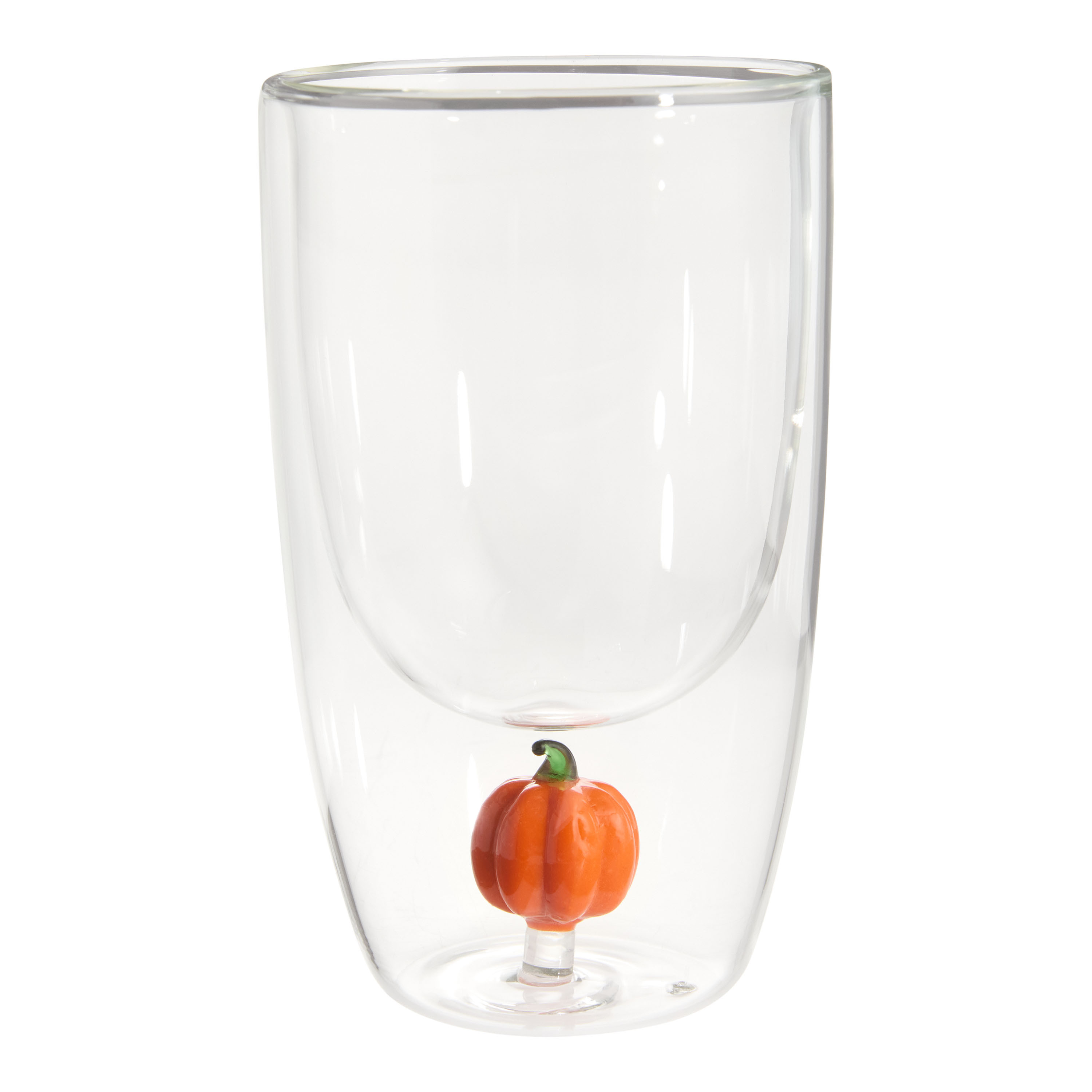 Icon Pumpkin Double Wall Highball Glass - World Market | World Market
