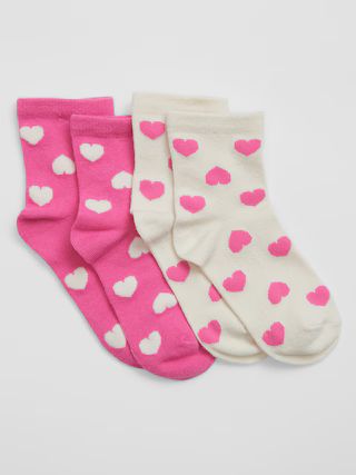 Kids Valentine's Day Crew Socks (2-Pack) | Gap Factory