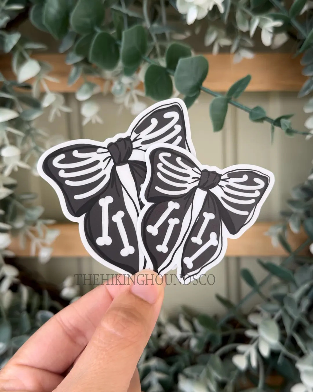 Skeleton Bow Sticker - Etsy | Etsy (US)