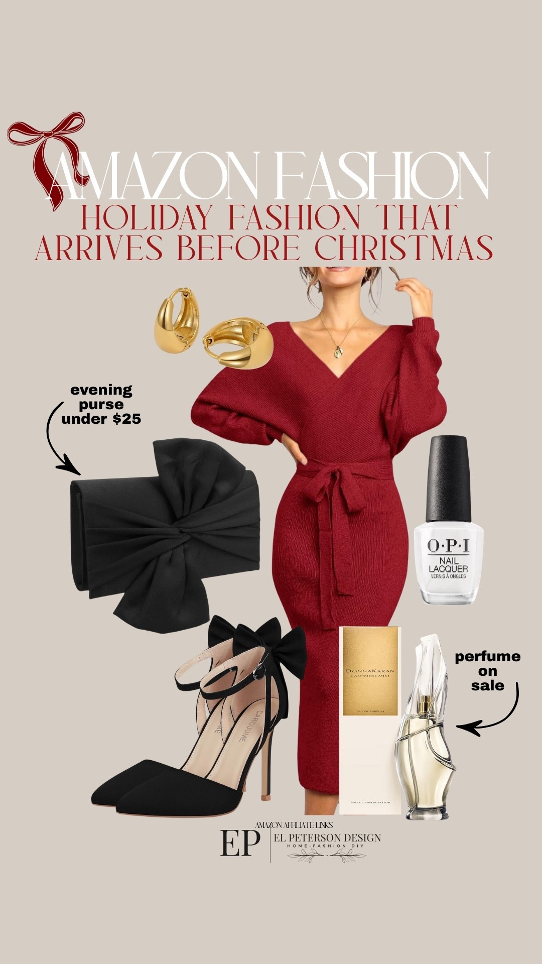 Amazon
Dress
Nail Polish
Perfume
Heels
Earrings 

#LTKFindsUnder50 #LTKFindsUnder100