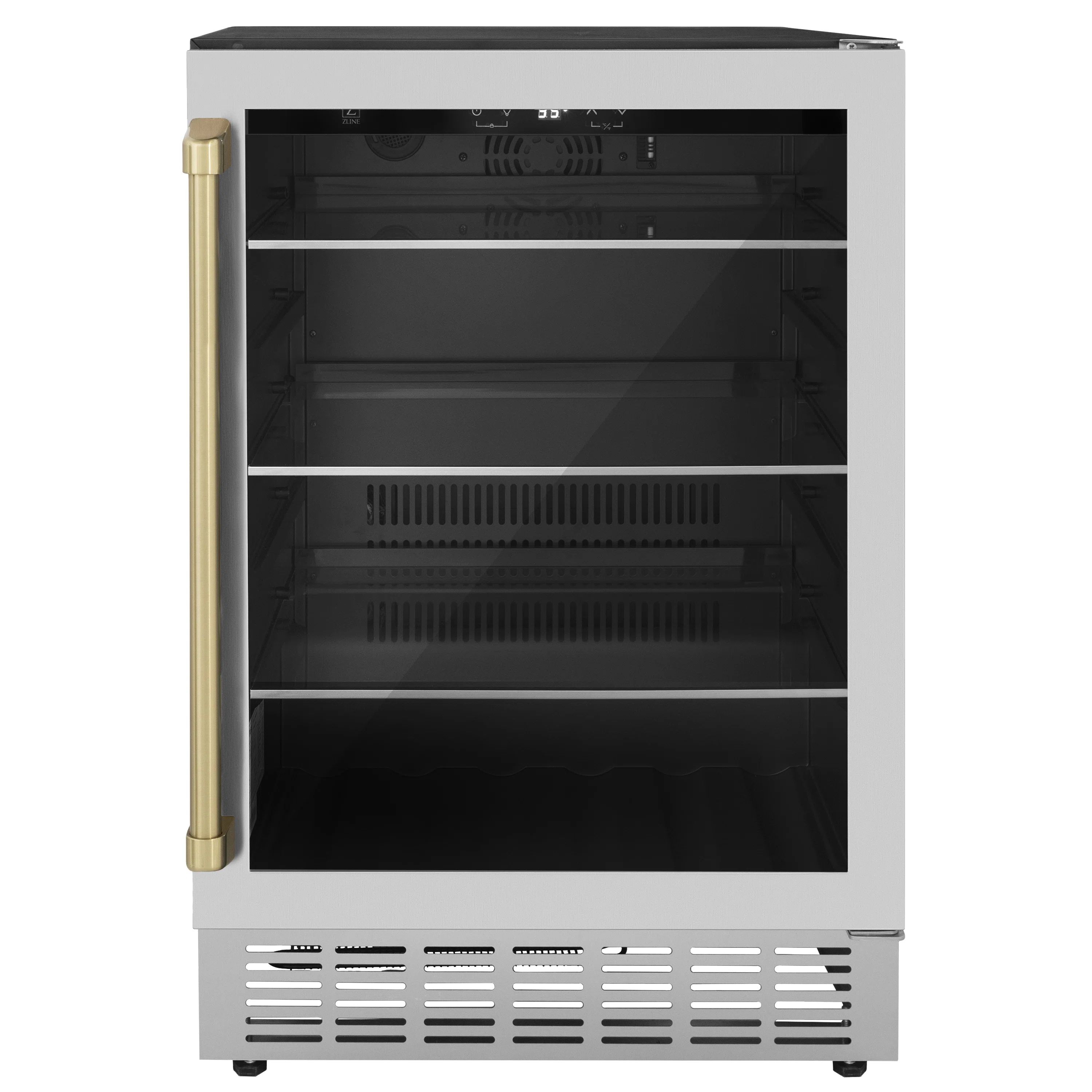 ZLINE 24" Monument Autograph Edition 154 Can Beverage Fridge in Stainless Steel | Wayfair North America