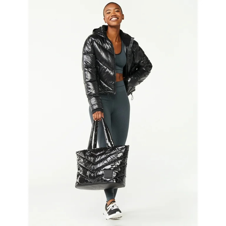 Love & Sports Women's Olivia Large Tote Bag, Black - Walmart.com | Walmart (US)