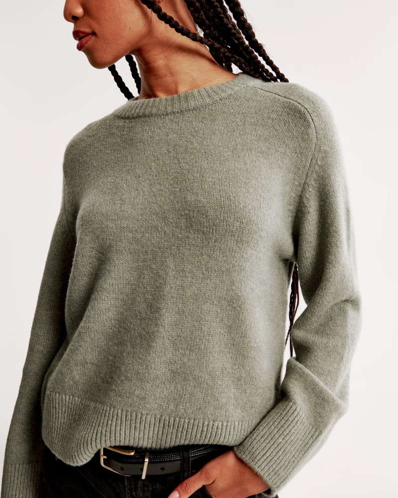Women's The A&F Madeline Crew Sweater | Women's Tops | Abercrombie.com | Abercrombie & Fitch (US)