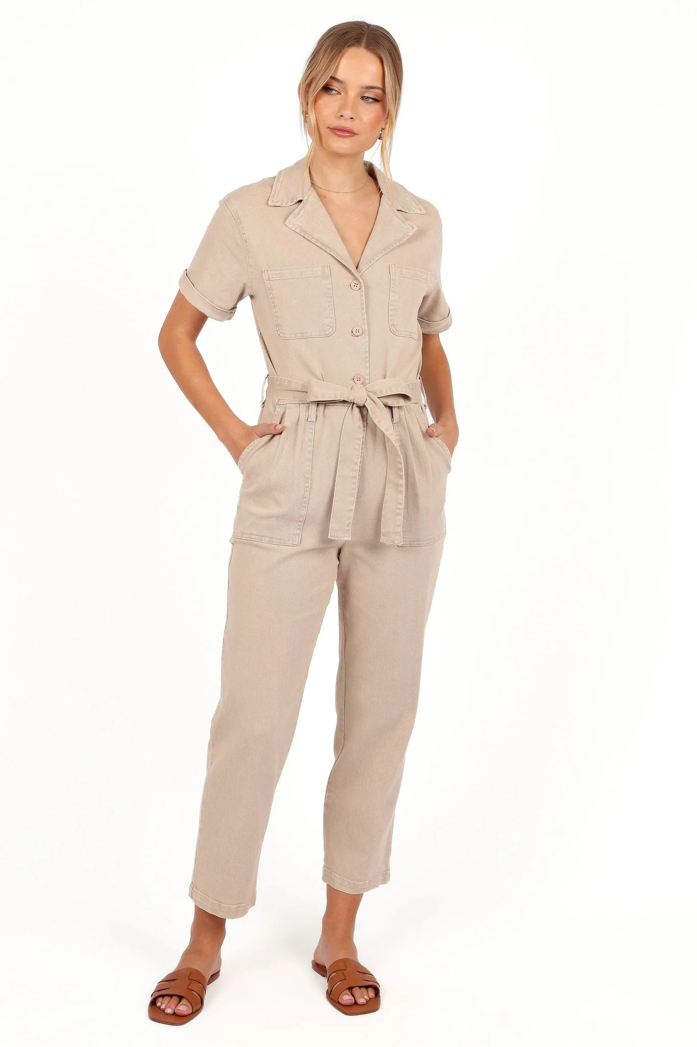 Eleni Jumpsuit - Khaki | Petal & Pup (US)
