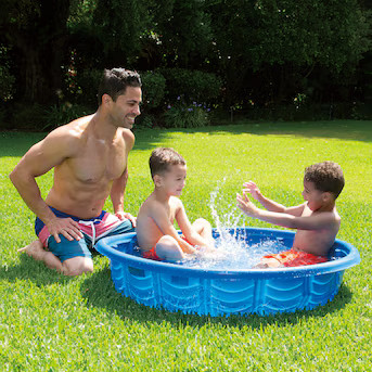 Funsicle 45-in L x 45-in W Blue Round Kiddie Pool | Lowe's