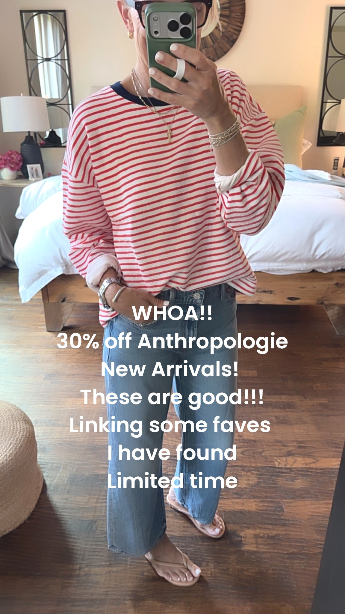 These are new arrivals! And only for a limited time.

But wow, 30% off is amazing at Anthropologie and there are some really cute finds

Even including this pair of mother denim that I have on, the fit is true to size I’m in a 27. Also a couple of pairs of Paige denim 

@Anthropologie ￼￼

#LTKSaleAlert #LTKOver40 #LTKgrwm