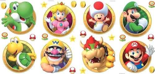 RoomMates RMK5224SCS Super Mario Character Peel and Stick Wall Decals | Amazon (US)