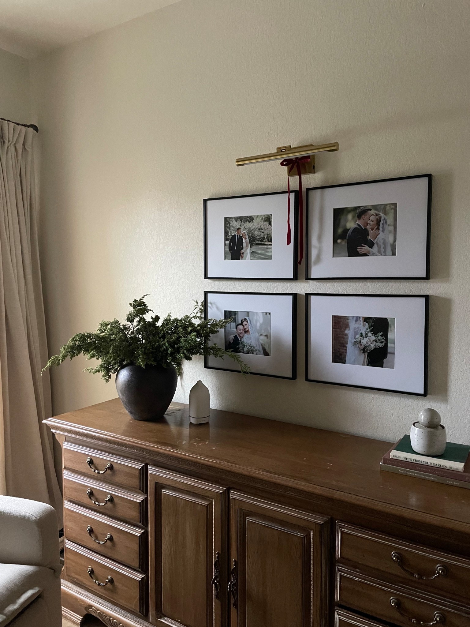 Little dashes of Christmas spirit 🕯️ 

#christmas #interior #home #decor #master #credenza #photoframes #gallerywall #aupartner #artifactuprising #weddingphotos #museumlight #ribbon #noel #branches #vase #vitruvi #diffuser #candle #twopages #curtains #masterbedroom #drapers #twopagescurtains 

#LTKGiftGuide #LTKHoliday