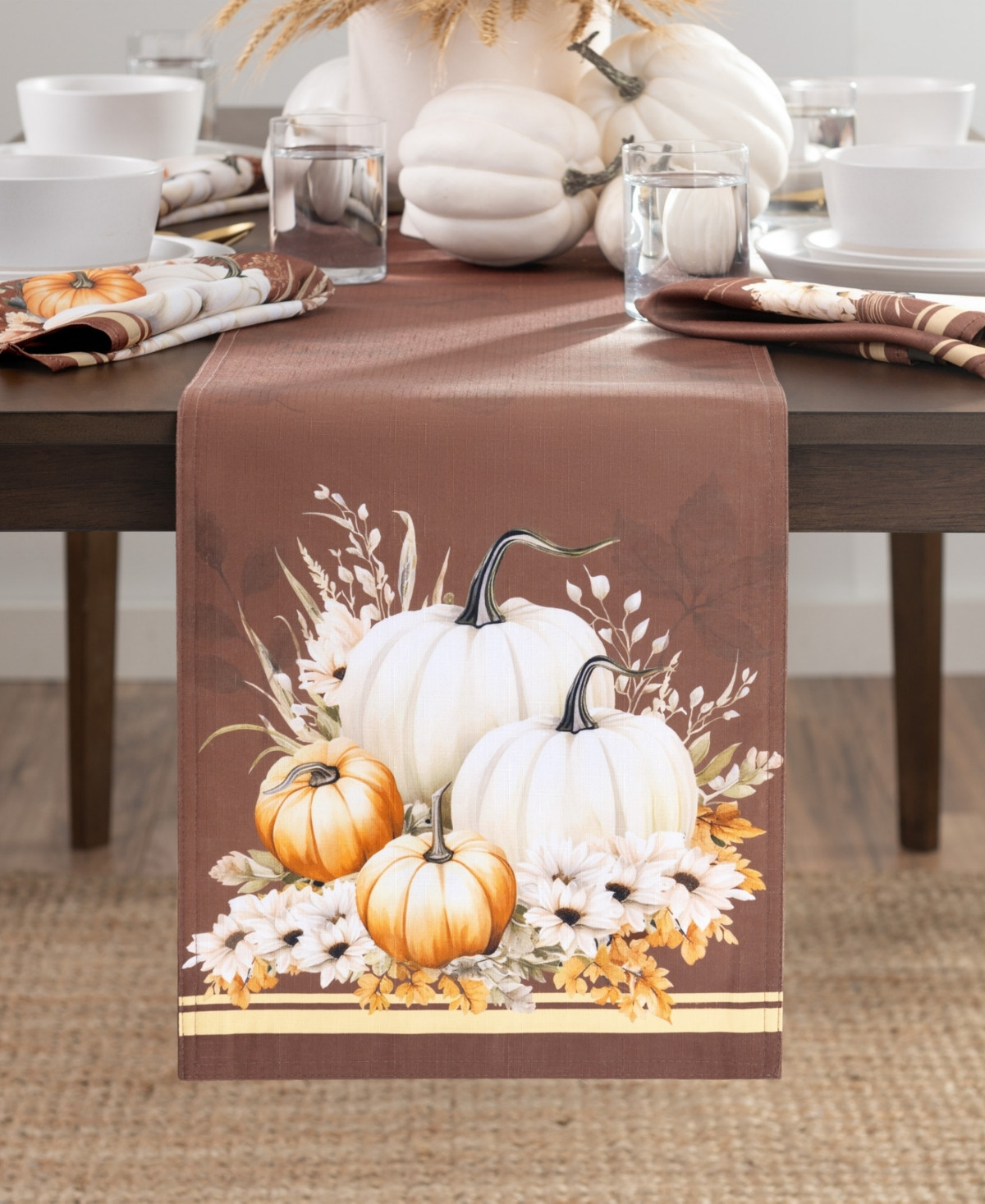 Elrene Wheatland Harvest Fall Table Runner, 13" x 70" - Multi | Macy's