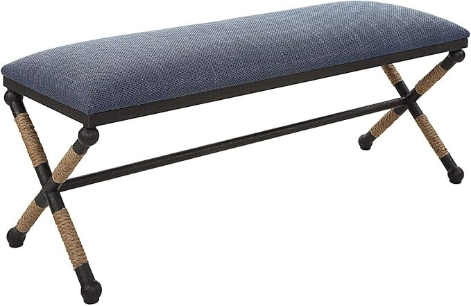 Uttermost Firth Rustic Navy Bench | Amazon (US)