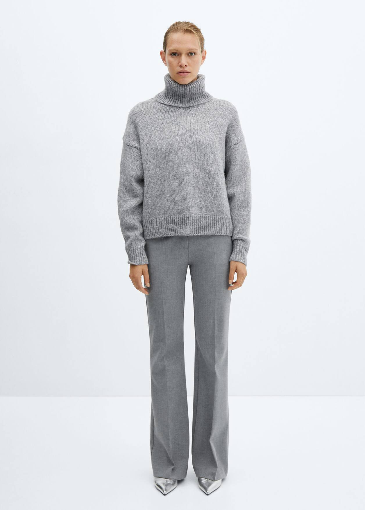 Turtleneck knitted sweater -  Women | Mango USA | MANGO (US)