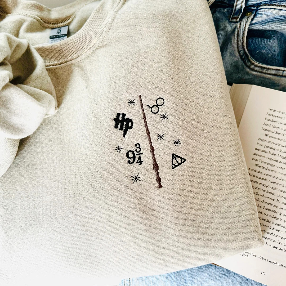 Wizard Wand Shop Embroidered Sweatshirt, Wizard Hoodie, Universal Trip Sweater, Wizard Book Shop,... | Etsy (US)