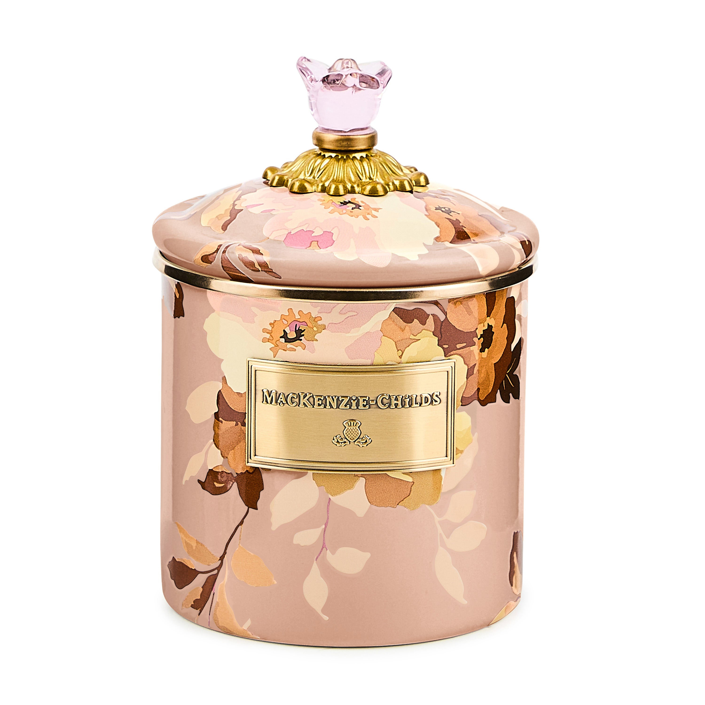 MacKenzie-Childs Wild Rose Mauve Small Canister | MacKenzie-Childs