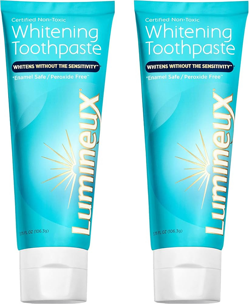 Lumineux Teeth Whitening Toothpaste 2 Pack - Enamel Safe for Sensitive & Whiter Teeth - Certified... | Amazon (US)