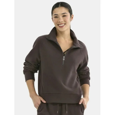 Avia Women s and Women s Ottoman 1/2 Zip Sweatshirt Sizes XS-4X | Walmart (US)