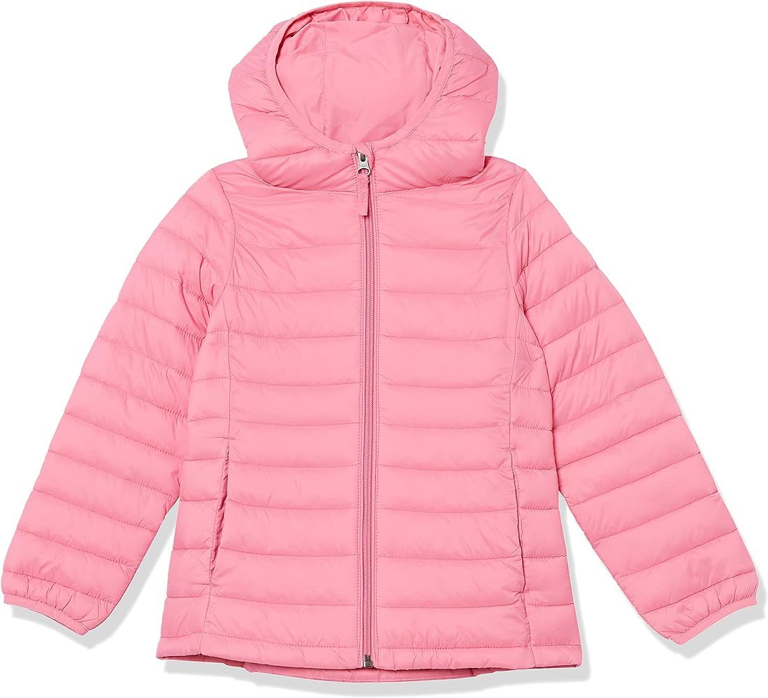 Amazon Essentials Girls and Toddlers' Lightweight Water-Resistant Packable Hooded Puffer Jacket | Amazon (US)