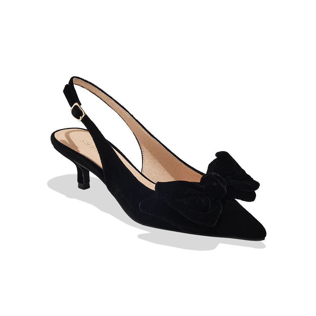 Debra Sling Back Velvet Kitten Heel | Jack Rogers