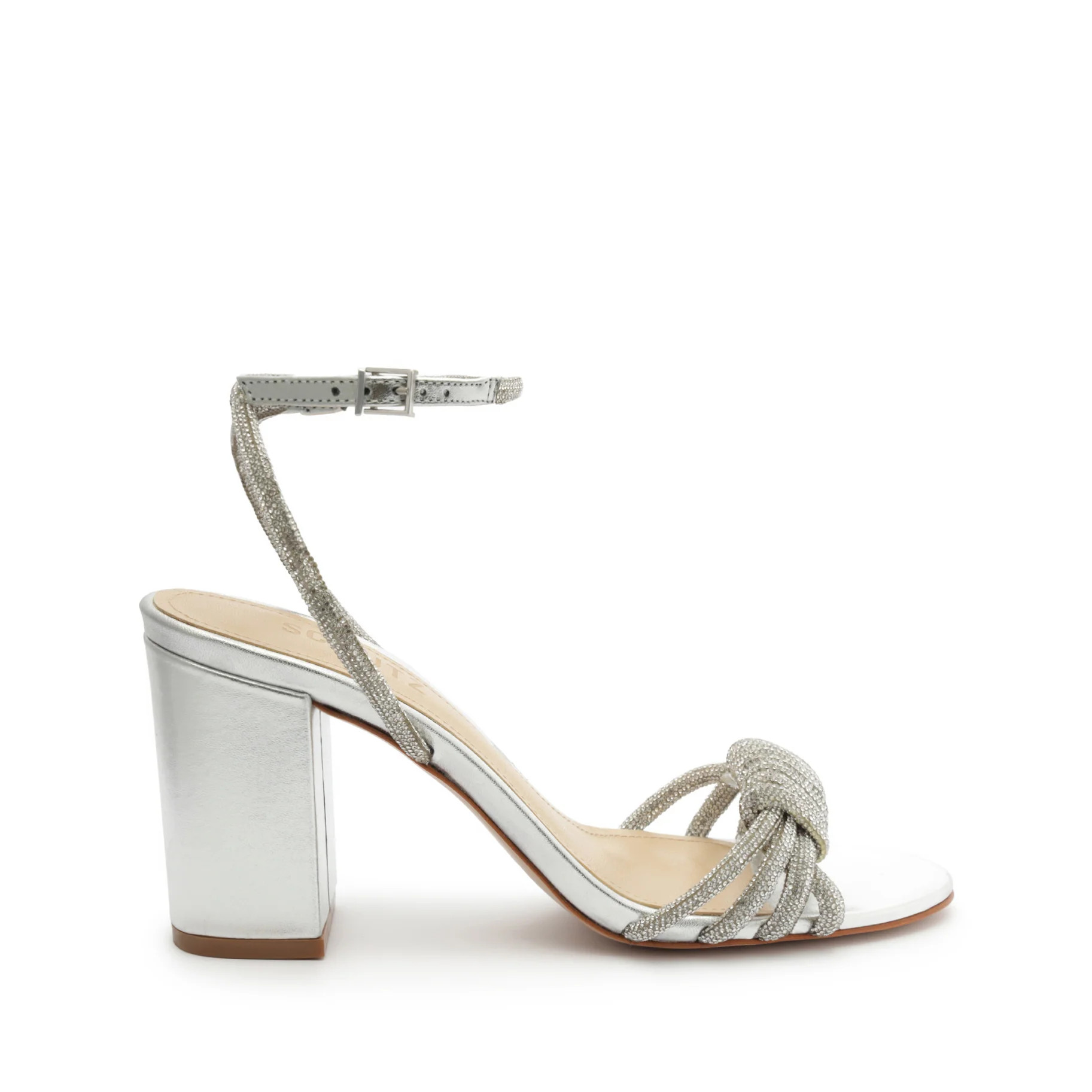 Jewell Block Metallic Nappa Leather Sandal | Schutz Shoes (US)