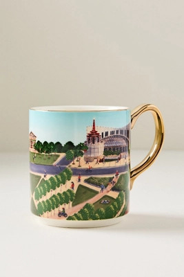 Holiday in the City Stoneware Mug | Anthropologie (US)