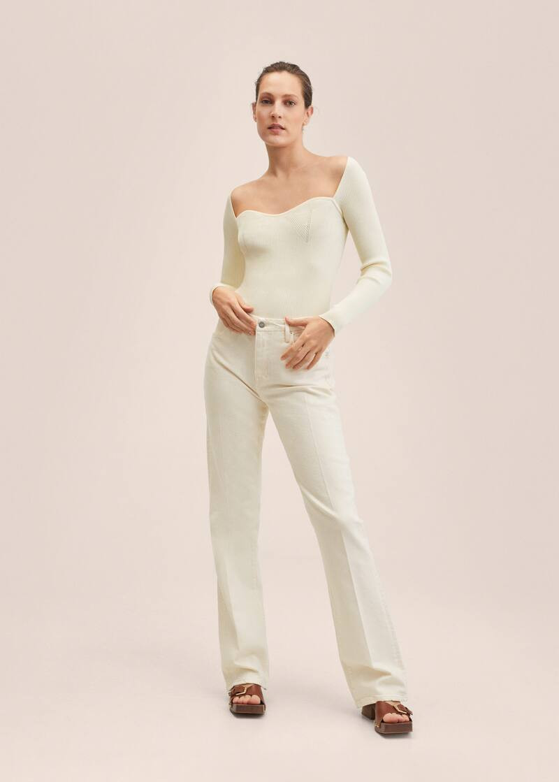 Bra-effect knitted sweater  -  Women | Mango USA | MANGO (US)