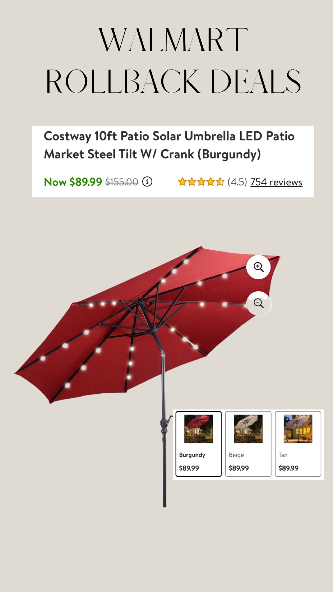 Walmart Rollback Umbrella 

#LTKSeasonal #LTKhome #LTKsalealert