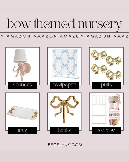 Baby girl nursery bow themed decor from Amazon 

#LTKhome #LTKkids #LTKbaby