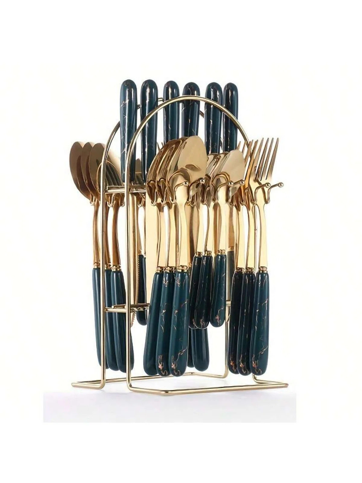 24-piece High-quality Stainless Steel Flatware Set For 6 With Ceramic-handled Design, Dishwasher ... | Wayfair North America