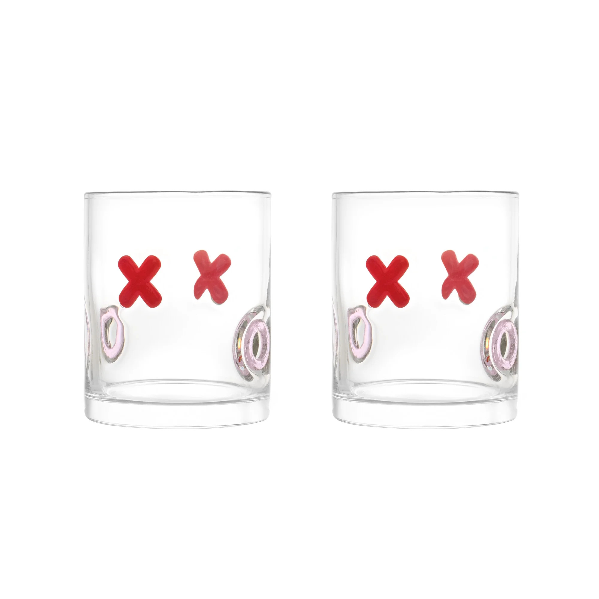 Thyme & Table 12 fl oz Valentine's Day XOXO Charm Drinking Glasses, Set of 2 | Walmart (US)