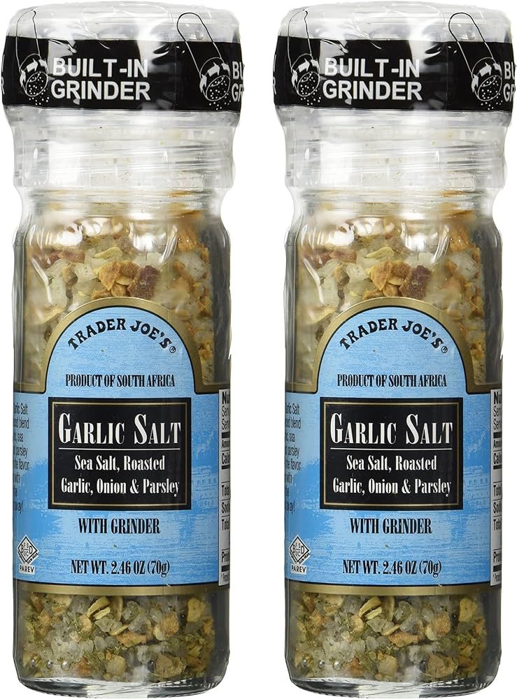 Trader Joe's Garlic Salt with Grinder, 2-Pack | Amazon (US)