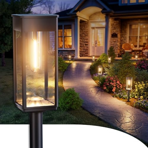 ALFIOT Solar Pathway Lights Outdoor, 8 Pack Bright Solar Lights Outdoor, Auto On/Off, IP65 Waterp... | Amazon (US)