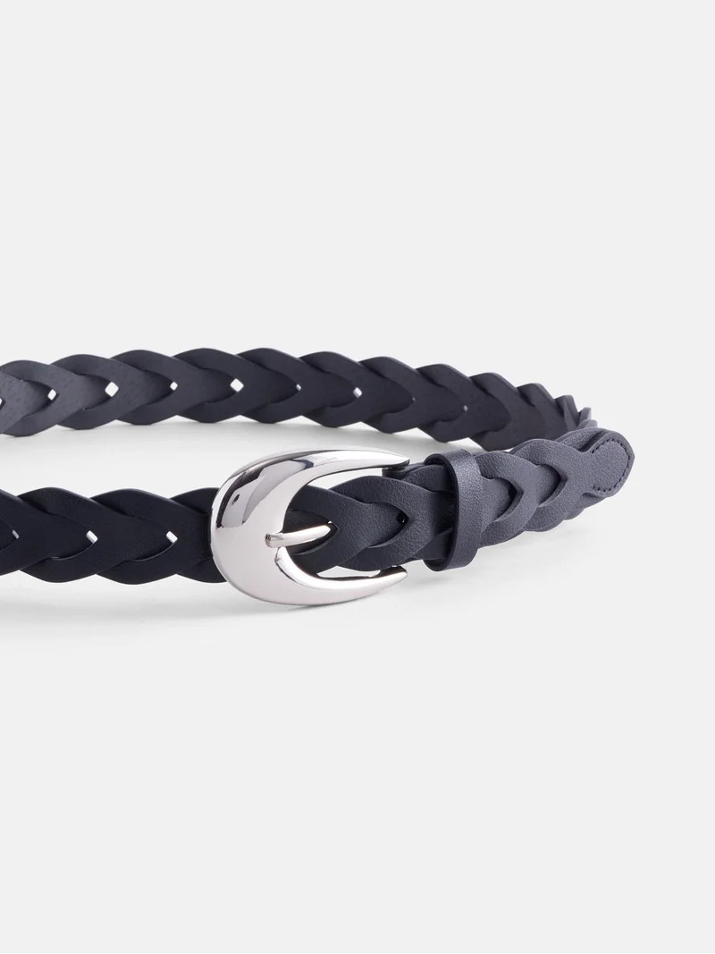 Scenario Women's Twisted Braid Belt, Black | Walmart (US)