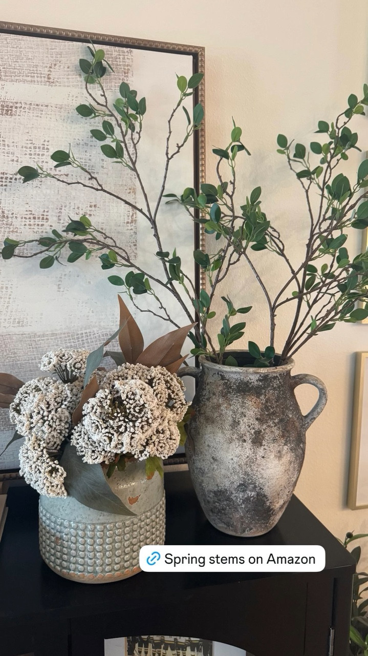 OK, don’t let the way these stems look in the package freak you out when you get them. They’re all curled up in there, but they fan out beautifully once you style them.
They are tall but they bend easily to adjust height.
Perfect neutral spring stem
Replacement for my winter greenery!


#LTKHome