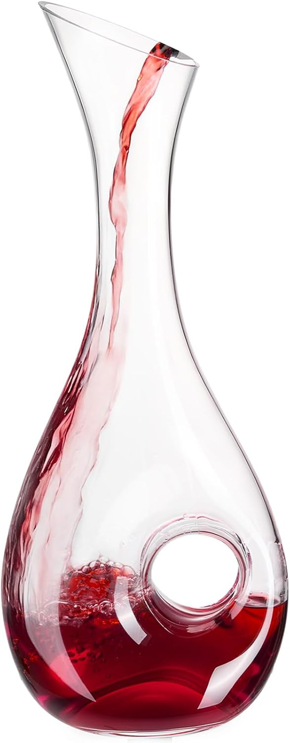 1200ml/40oz Wine Decanters, Hand Blown Wine Carafe, Pierced Decorative Snail Decanter for Fragran... | Amazon (US)
