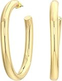 Rebecca Minkoff Womens Chunky Tubular Hoop Earrings Gold One Size | Amazon (US)
