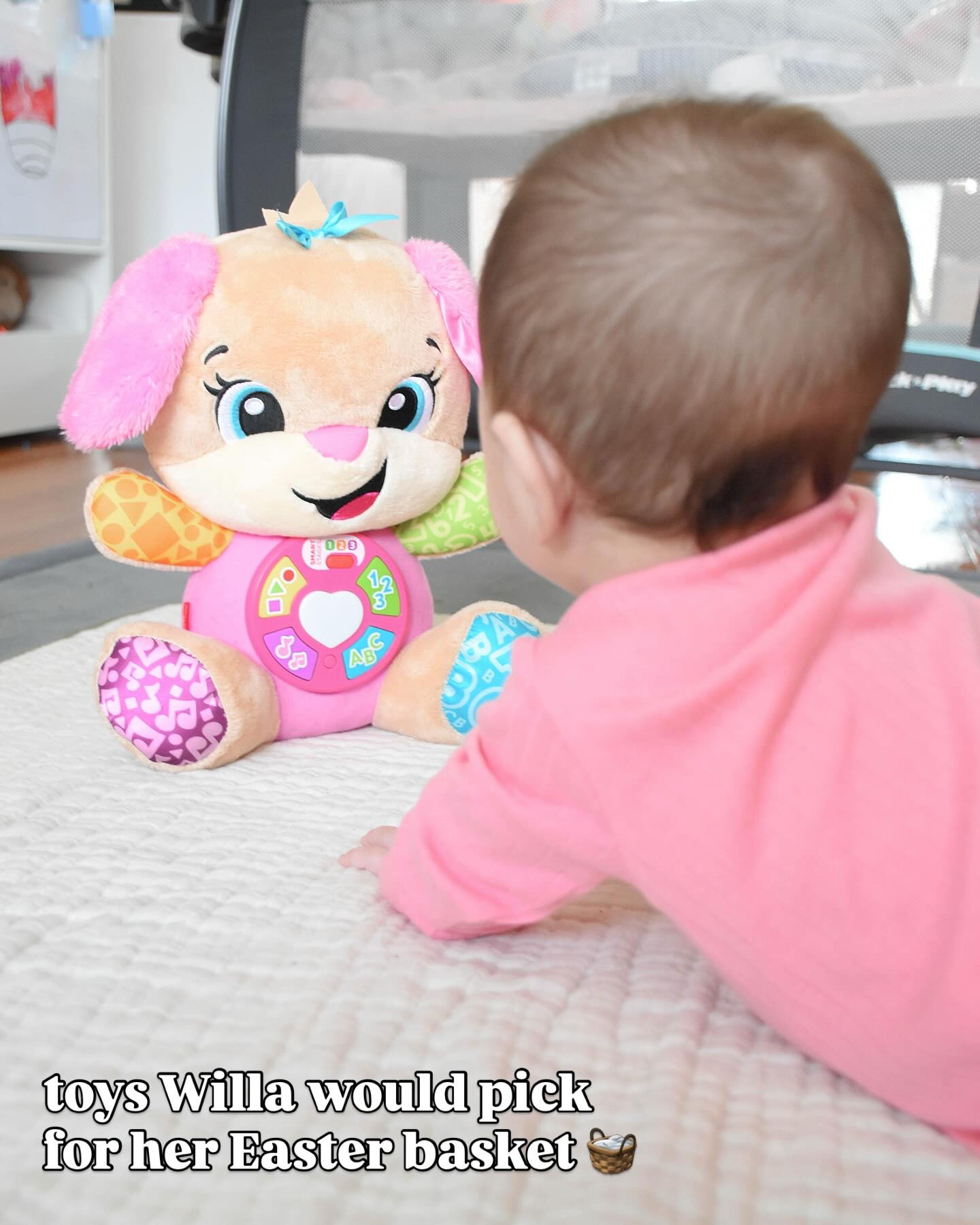 Easter basket ideas: Willa’s picks 🐣 these are the toys, teethers, and more that baby girl plays with on the daily. I’m confident if she were to give you Easter basket ideas for ~6 months.. it’d be these ☺️

✨ comment BABY and I’ll dm you with Willa’s favs #easterbasketideas #babyeaster #easterideas #babytoy #toysforbabies