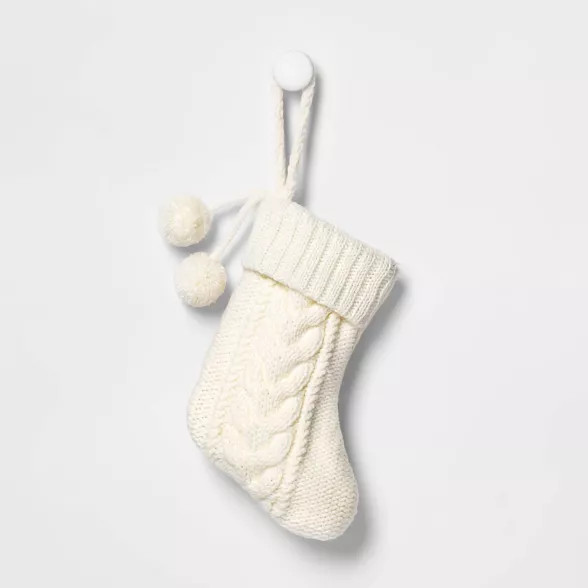 Mini Cable Knit Christmas Stocking White - Wondershop™ | Target