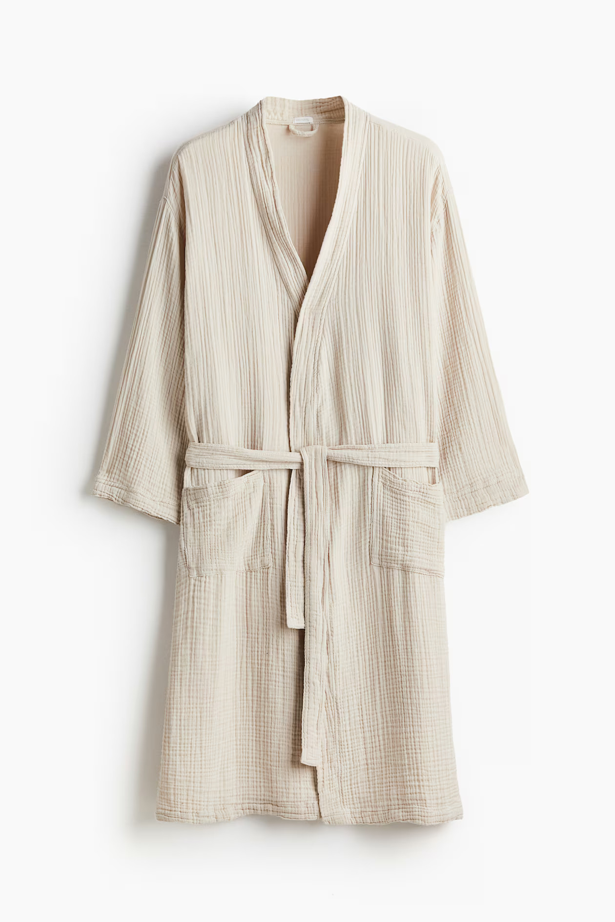 Muslin Bathrobe - Beige - Home All | H&M US | H&M (US + CA)