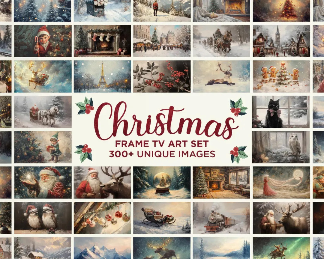 Christmas TV Art Set: 300+ Holiday Images for Samsung Frame TV (digital Download) - Etsy | Etsy (US)