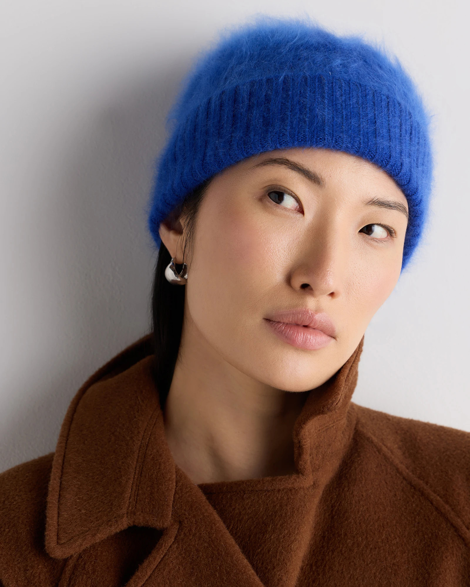 Brushed Cashmere Beanie in Electric Blue | Quince