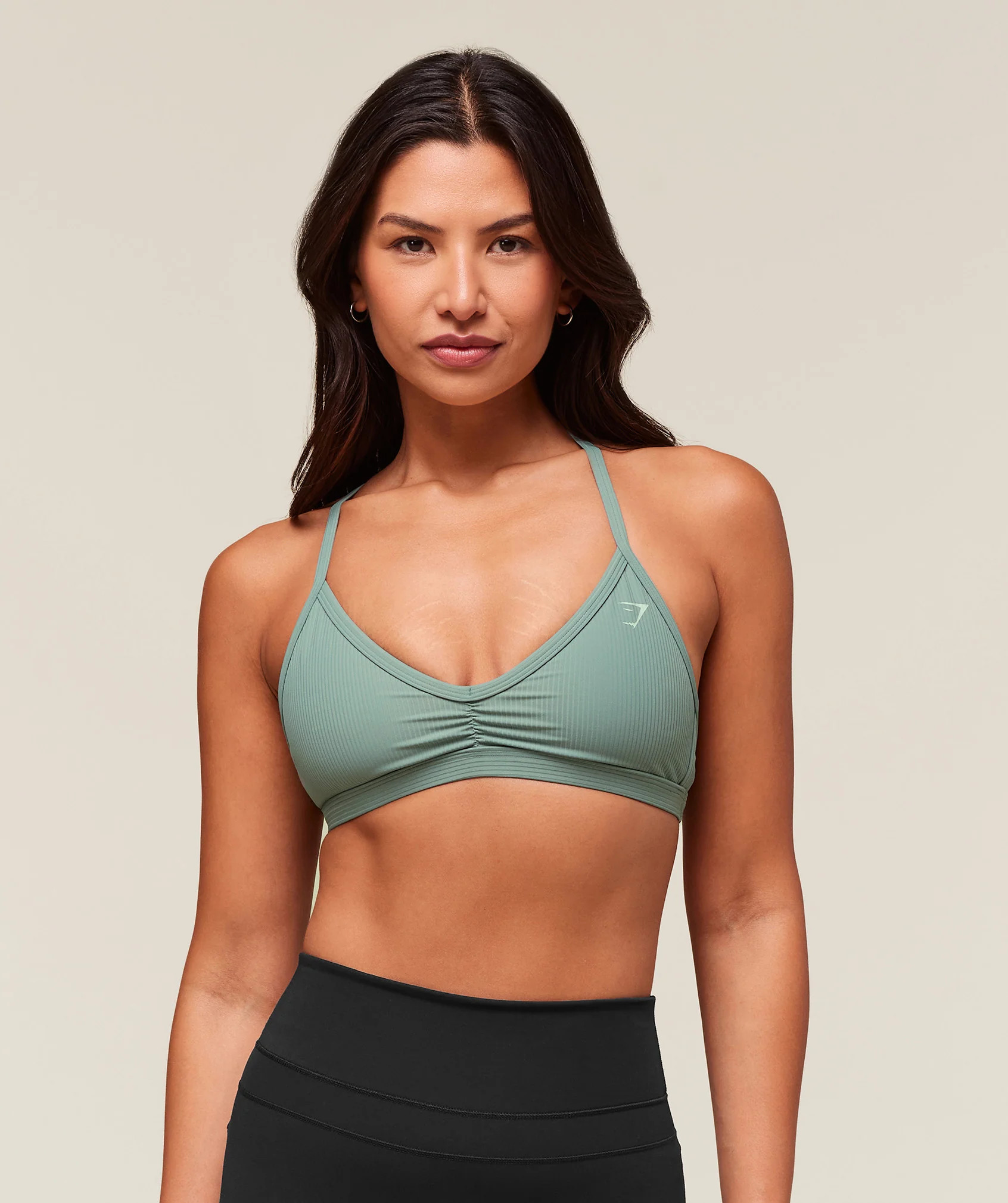 Gymshark Ribbed Minimal Sports Bra - Celeste Blue | Gymshark US