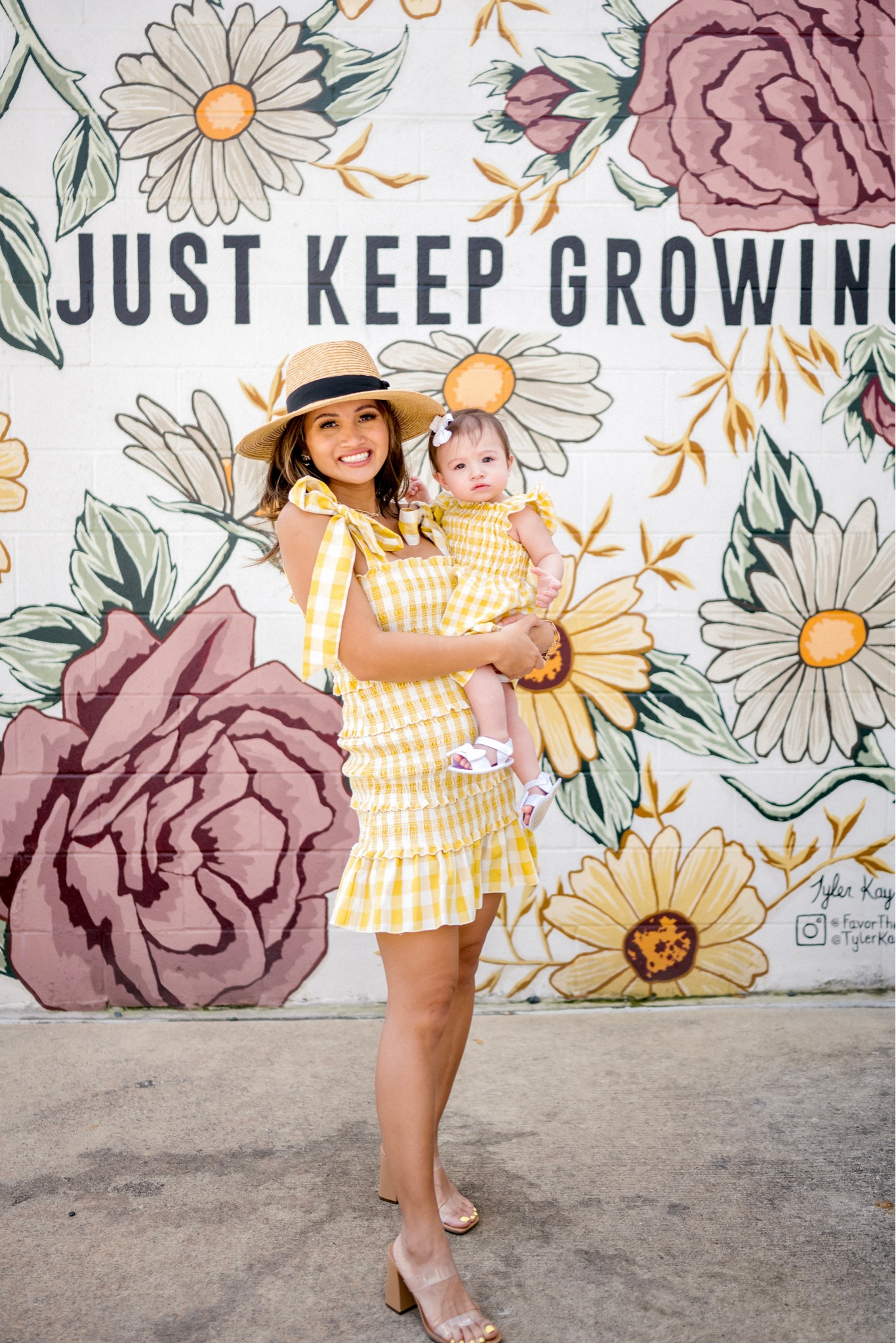 Mommy and me, matching dresses, gingham dress, yellow dress, spring dress, baby girl outfit, family matching, nude heels 

#LTKfamily #LTKbaby #LTKbump