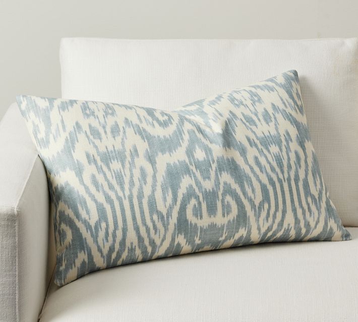 Vega Ikat Printed Lumbar Pillow Covers | Pottery Barn (US)