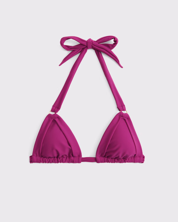 Women's O-Ring Halter Triangle Bikini Top | Women's Swimwear | Abercrombie.com | Abercrombie & Fitch (US)
