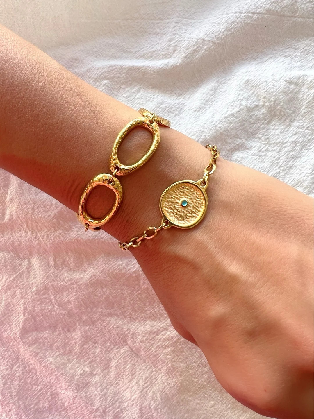 Large Oval Chain Bracelet, Gold Chain Bracelet, Gold Charm Bracelet, Gold Jewelry, Gift for Her, ... | Etsy (US)