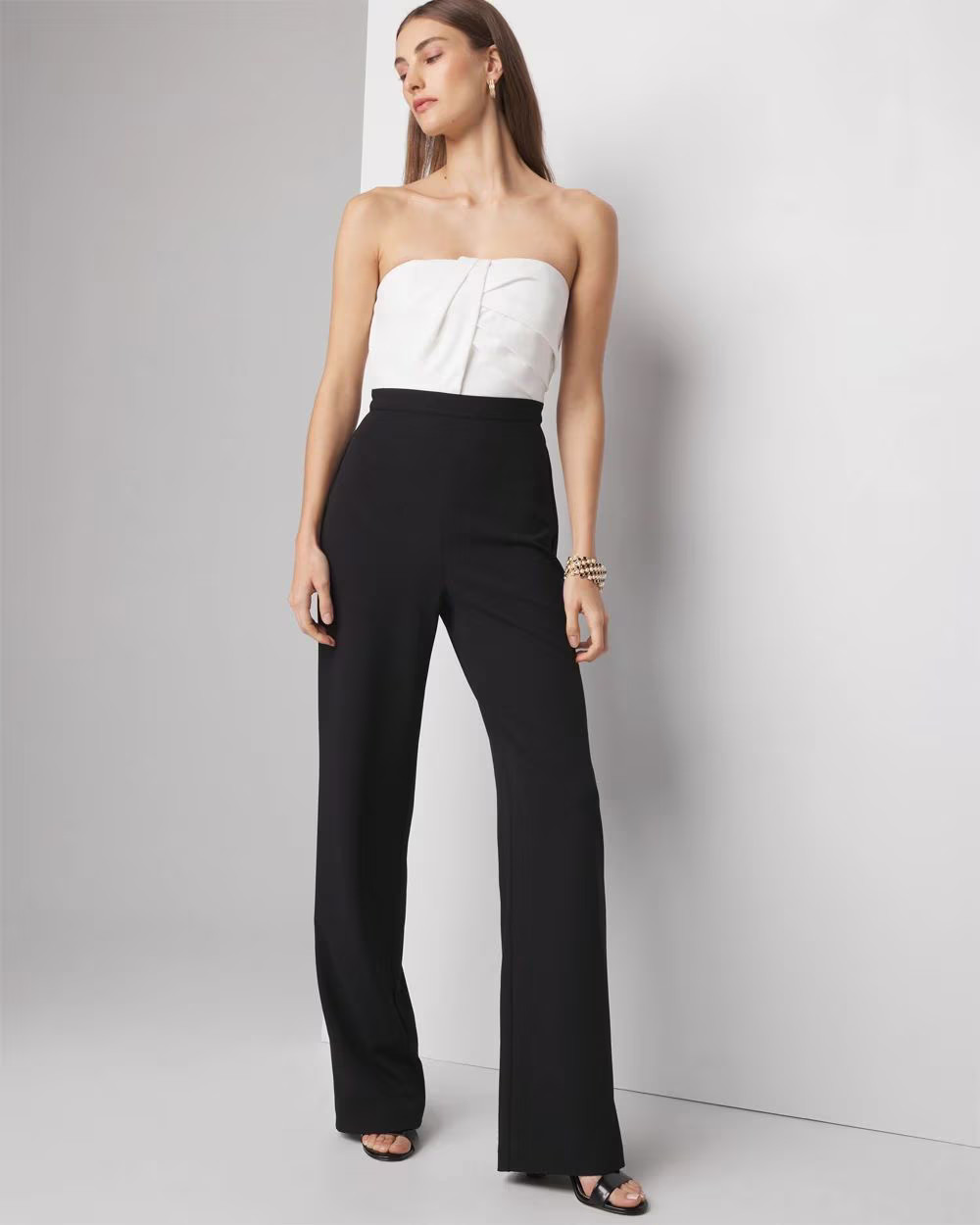 Strapless Draped Jumpsuit | White House Black Market